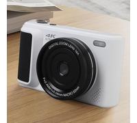 Fotocamera Digitale da 64 MP, Zoom 16X, Registrazione Video UHD 4K, Messa a Fuoco Automatica, Schermo Ruotabile a 180°, con Scheda da 128 GB e Filtri di Bellezza (WHITE)