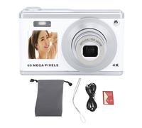 Fotocamera digitale dal design retrò per la fotografia di viaggio, 4K/64MP Dual HD IPS Screen Flip Screen Digital Zoom Fotocamera punta e scatta con