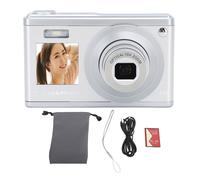 Fotocamera digitale dal design retrò per la fotografia di viaggio, 4K/64MP Dual HD IPS Screen Flip Screen Digital Zoom Fotocamera punta e scatta con