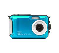 Easypix W3027-I - Fotocamera digitale Wave Iceblue da 30 megapixel, con batteria, inclusa custodia