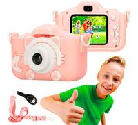Fotocamera Digitale Extralink Kids H27 Dual Rosa, 1080P 30fps, Display da 2.0