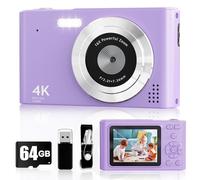 Fotocamera digitale FHD 1080P con scheda da 32 GB, 44 MP, fotocamera per bambini con zoom 16X anti vibrazione, fotocamera digitale, vintage, piccola fotocamera portatile, regalo per bambini, ragazze