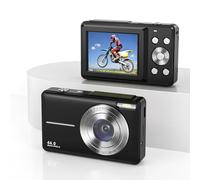 Fotocamera digitale, FHD 1080p Point and Shoot Kids Camera, con scheda da 32 GB, zoom 16X anti vibrazione, data stampino compatto, portatile, piccola, per principianti, bambini, adolescenti, studenti