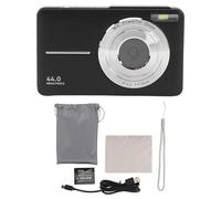 Fotocamera digitale FHD per bambini 1080p 44MP 16x zoom da 2,4 pollici Schermata Ideale vintage ricaricabile per bambini Ideale per bambini Photografia per principianti (Nero)