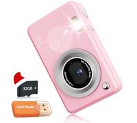 Fotocamera digitale FHD per bambini, ragazzi e ragazze, fotocamere compatte per bambini, puntare e scattare fotocamere con zoom 16X e scheda da 32 GB Fotocamera digitale per bambini, ideale per