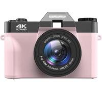 Fotocamera digitale, fotocamera 4K, zoom digitale 18x, funzione macro, flash integrato, design compatto, appassionati di fotografia e uso quotidiano
