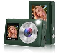 Fotocamera digitale, fotocamera a doppio schermo da 56 MP, punto zoom 16X e scatto fotocamera digitale con scheda SD da 32 GB con messa a fuoco automatica, piccole fotocamere portatili per vlogging