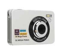 Fotocamera Digitale, Fotocamera Compatta 4K 56MP HD Zoom Autofocus 20X con Schermo da 2,7 Pollici, Fotocamera Portatile per Ragazze Ragazzi Adolescenti (SILVER)