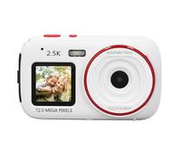 Fotocamera Digitale, Fotocamera Compatta Doppio Schermo da 72MP 2.5K, Fotocamera per Vlogging con Messa a Fuoco Automatica con Zoom 16X, Antivibrazione (WHITE)
