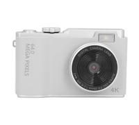 Fotocamera Digitale, Fotocamera Compatta Ricaricabile con Zoom Digitale 16x 1080P 48MP, Previene le Vibrazioni della Fotocamera Durante gli Spostamenti (WHITE)