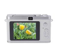 Fotocamera digitale, fotocamera HD da 48 MP con messa a fuoco automatica, fotocamera digitale compatta tascabile portatile con doppio obiettivo, zoom 8X e anti-vibrazione (SILVER)