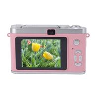 Fotocamera digitale, fotocamera HD da 48 MP con messa a fuoco automatica, fotocamera digitale compatta tascabile portatile con doppio obiettivo, zoom 8X e anti-vibrazione (PINK)