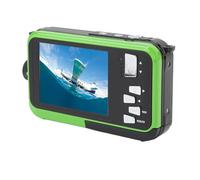Fotocamera Digitale, Fotocamera Impermeabile da 2,7K 48MP con Doppio Schermo, Zoom 16X, Registrazione Durante la Ricarica, Memoria da 128GB per Bambini, Principianti, Studenti