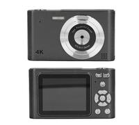 Fotocamera Digitale, Fotocamera per Lettore Musicale Vlog Risoluzione 2,5K 48MP Zoom 16x per Viaggi (BLACK)