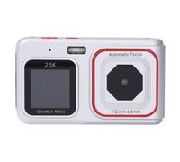 Fotocamera Digitale, Fotocamera per Vlogging Ultra HD da 72MP 2.5K con Doppio Schermo, Autofocus, Zoom Digitale 16X, Point and Shoot Camera Videocamera da Viaggio (SILVER)