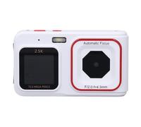 Fotocamera Digitale, Fotocamera per Vlogging Ultra HD da 72MP 2.5K con Doppio Schermo, Autofocus, Zoom Digitale 16X, Point and Shoot Camera Videocamera da Viaggio (WHITE)