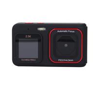 Fotocamera Digitale, Fotocamera per Vlogging Ultra HD da 72MP 2.5K con Doppio Schermo, Autofocus, Zoom Digitale 16X, Point and Shoot Camera Videocamera da Viaggio (BLACK)