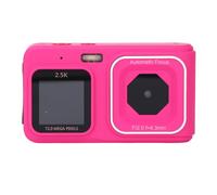 Fotocamera Digitale, Fotocamera per Vlogging Ultra HD da 72MP 2.5K con Doppio Schermo, Autofocus, Zoom Digitale 16X, Point and Shoot Camera Videocamera da Viaggio (rosso)