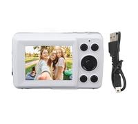 Fotocamera digitale HD da 16 megapixel, fotocamera digitale con zoom digitale 16X 1080P 16M con messa a fuoco automatica, fotocamera portatile con schermo LCD da 2,4 pollici (White)