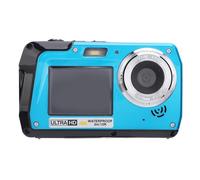Fotocamera Digitale Impermeabile 4K, Fotocamera Subacquea da 10 Piedi Selfie Doppio Schermo Fotocamera Impermeabile da 56MP con Zoom Digitale 16X, Batteria Ricaricabile, per