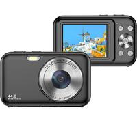 Fotocamera digitale INF 1080P 44MP 16x zoom Schermo da 2,4"., 44 megapixel, nero