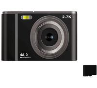 Fotocamera digitale 2.7K 48MP 1080P, zoom 16x, scheda di memoria da 32 GB Black - Nouvo