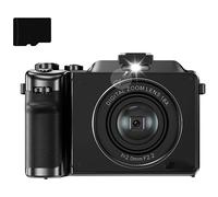 Fotocamera digitale 4K/48MP/zoom digitale 18X/messa a fuoco automatica/doppia fotocamera scheda di memoria da 32 GB Black - Nouvo