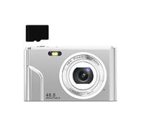 Fotocamera digitale INF da 48 MP, FHD 1080p, zoom 16x, scheda di memoria d, 48 megapixel, Argento