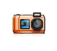 FOTOCAMERA DIGITALE INF subacquea 4K con Zoom e LED Orange, Zoom ottico 18x, Risoluzione 48 Megapixel Zoom ottico Ingrandimento ottico 18x, 65 megapixel, Arancione, Nero