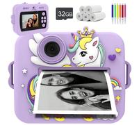 Fotocamera digitale istantanea per bambini, fotocamera digitale, fotocamera digitale per selfie, supporta registrazione video 1080P, imaging istantaneo, fotocamera da viaggio portatile, giocattolo ide