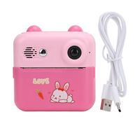 Fotocamera digitale istantanea, registrazione video HD 1080P da 48 MP, zoom digitale 16x, schermo IPS Eye Caring da 2,4 pollici, tecnologia di stampa senza inchiostro, fotocamera (Rosa)