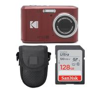 Fotocamera digitale Kodak PIXPRO FZ45 + custodia per fotocamera Point & Shoot + scheda di memoria SDXC Sandisk da 128 GB