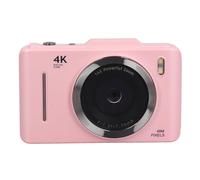 Fotocamera Digitale Leggera 4K da 48 MP, Schermo HD con Zoom 16x, Videocamera Portatile per Vlogging di Viaggio con Altoparlante e Microfono, Idea Perfetta per la Famiglia, (PINK)