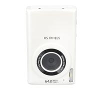 Fotocamera Digitale, Lettore MP3 4K 64MP Zoom 16X Messa a Fuoco Automatica Schermo da 2,8 Fotocamera Digitale Punta e Scatta, Piccola Fotocamera da Viaggio Compatta (WHITE)