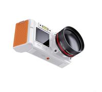 Fotocamera digitale mirrorless 4K, 96 MP, zoom 50x, WiFi, portatile, con trasferimento wireless, per telefono e tablet, per fotografia e vlogging, colore: bianco