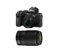 Fotocamera digitale mirrorless Nikon Z 50 con obiettivi VR 16-50 mm e 50-250 mm
