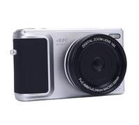 Fotocamera Digitale Mirrorless retrò 4K con Messa a Fuoco Automatica HD da 64 MP e Schermo Orientabile per la Fotografia di Viaggio (SILVER)