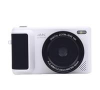 Fotocamera Digitale Mirrorless retrò 4K con Messa a Fuoco Automatica HD da 64 MP e Schermo Orientabile per la Fotografia di Viaggio (WHITE)