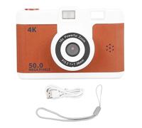 Fotocamera digitale Mtlavishness 1080P 50MP Alta Definizione Doppio Obiettivo 16X Zoom Digitale Anti-Vibrazione Ideale per Fotografia Video Vlogging Viaggi Matrimoni (Marrone)