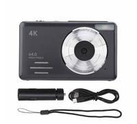 Fotocamera digitale Mtlavishness 4K compatta e portatile per catturare ricordi preziosi della vita quotidiana con risoluzione dell'immagine da 64 MP, zoom digitale 18X e schermo (Black)