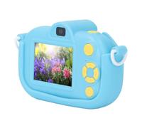 Fotocamera Digitale, Obiettivo Posteriore Anteriore Videocamera con Schermo IPS da 2 Pollici Video 1080P per Bambini Piccoli per Natale (BLUE)