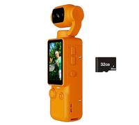 Fotocamera digitale palmare con scheda 32G 1080P e obiettivo girevole, adatta per sport e raccolta di prove, piccola fotocamera indossabile