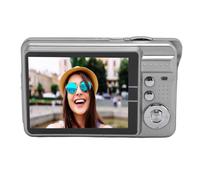 Fotocamera Digitale per Adolescenti, Schermo Anti-vibrazioni da 2,7 Pollici Fotocamera Digitale con Rilevamento Automatico della Luce 4K Zoom Digitale 48MP 8X per Viaggi (SILVER)