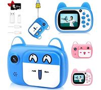 Fotocamera digitale per bambini per ragazze e ragazzi, 1080P HD Dual Lens Video Recorder, 32G SD Card, Cute Child Selfie Camera per bambini come Natale, compleanno, regali Festival (Blu non stampabile