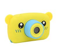 Fotocamera Digitale per Bambini, Schermo HD da 2 Pollici, Cornici Multiple, Doppia Fotocamera Anteriore e Posteriore, Fotocamera per Cartoni Animati per Bambini da 3 a 10 Anni (Giallo)