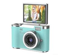 Fotocamera digitale per studenti con video 4K, imaging 48MP, zoom digitale 8X, rilevamento volti, scatto continuo e schermo flip (giallo 32G)