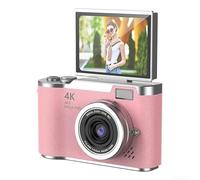 Fotocamera digitale per studenti con video 4K, imaging 48MP, zoom digitale 8X, rilevamento volti, scatto continuo e schermo flip (marrone 32G)
