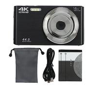 Fotocamera Digitale, Piccola Fotocamera Digitale 4K 44MP con Schermo da 2,8 Pollici Camara Digital con Zoom Digitale 16X per la Fotografia (BLACK)