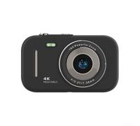 Fotocamera digitale portatile 4K, 48 MP, con sensore CCD, zoom 16x, schermo LCD da 2,8 pollici, fotocamera per vlogging per studenti e viaggi (nero)
