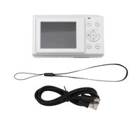 Fotocamera Digitale Portatile, Fotocamera Digitale da 44 MP, Luce di Riempimento, Rilevamento Facciale, Zoom Digitale 16X con Cavo USB per Fotografare Adolescenti (WHITE)